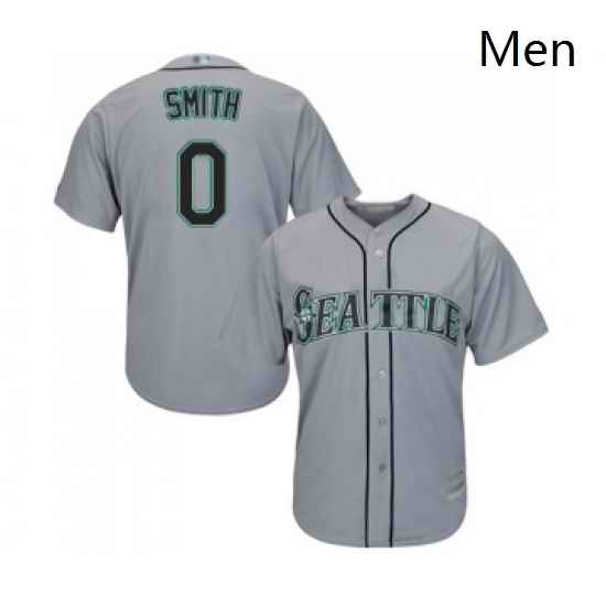 Mens Seattle Mariners 0 Mallex Smith Replica Grey Road Cool Base Baseball Jersey
